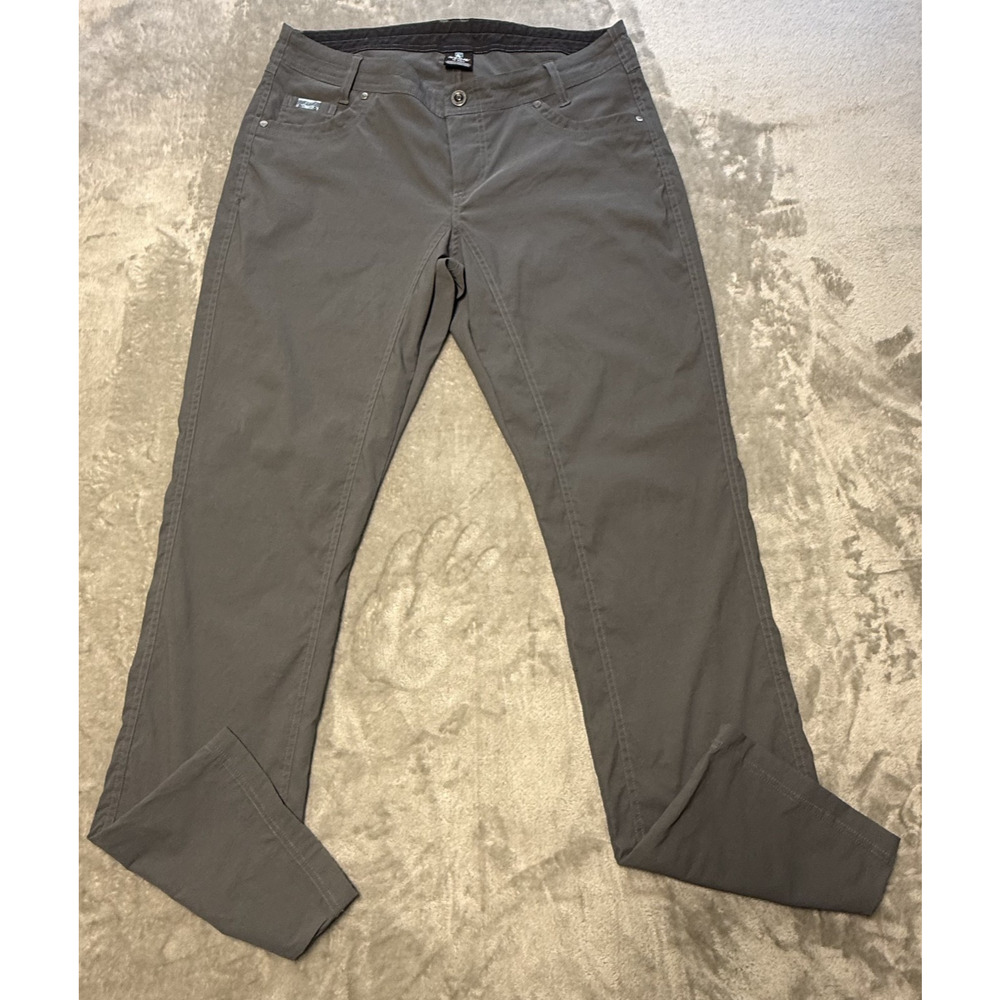 Kuhl Kliffside Pants Womens 14 Reg Gray Hiking Outdoor Stretch Travel Utility